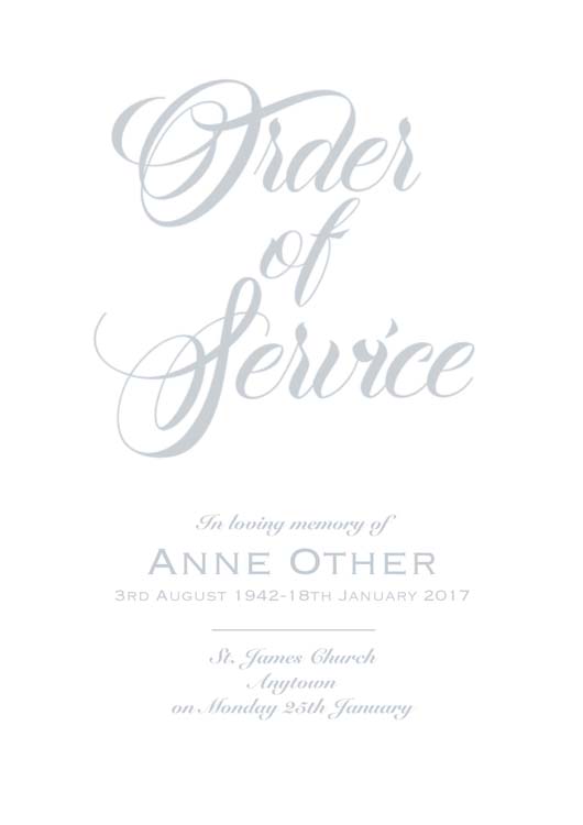 order of service template 3