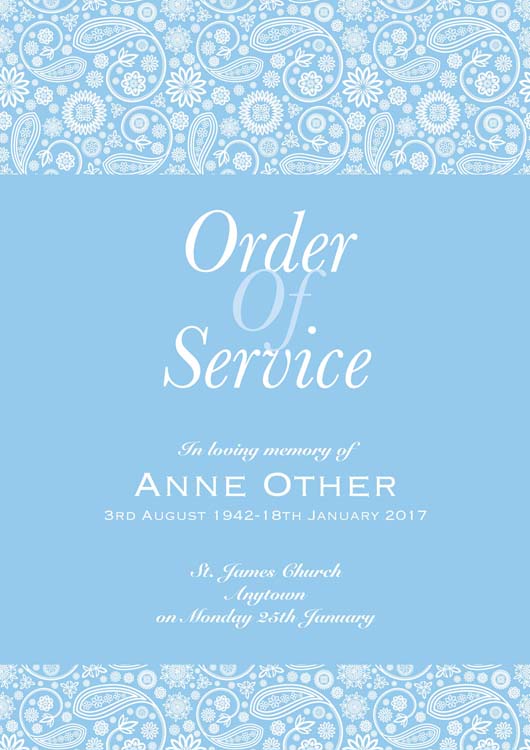 order of service template 4