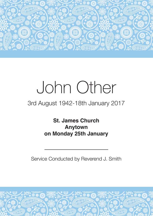 order of service template 5